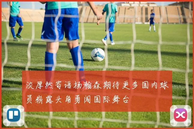 淡厚然寄语杨瀚森期待更多国内球员崭露头角勇闯国际舞台